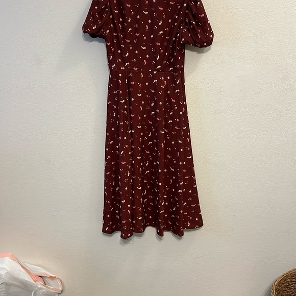 House of CB Burgundy Floral Dress - Picture 6 of 6